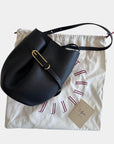 Liffner Buckled Leather Bucket Bag