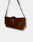 Rylan Baguette Bag in Cognac