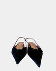 Scanlan Theodore Black Satin Slingbacks