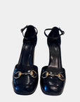 Gucci Horsebit Ankle Strap Pumps