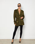 Balmain Khaki Viscose Jacket