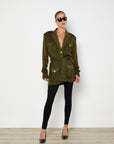 Balmain Khaki Viscose Jacket