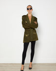 Balmain Khaki Viscose Jacket