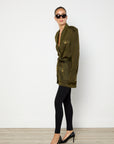 Balmain Khaki Viscose Jacket