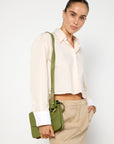 Jil Sander Olive Green Crossbody Bag Brand New With Tags 100% Leather