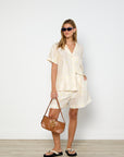 Oroton Daisy Print PJ Shirt and Shorts Set