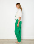 Oroton Pleat Pant in Jewel Green