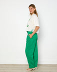 Oroton Pleat Pant in Jewel Green