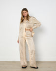 Solaqua Silk Classico Shirt and Gio Pants Set in Ecru
