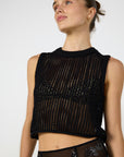 Venroy Knitted Mesh Top