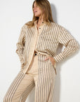 Solaqua Silk Classico Shirt and Gio Pants Set in Ecru