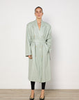 Source Unknown Faux Leather Mint Trench