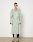 Source Unknown Faux Leather Mint Trench One Size Brand New Without Tags