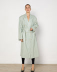 Source Unknown Faux Leather Mint Trench One Size Brand New Without Tags