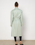 Source Unknown Faux Leather Mint Trench One Size Brand New Without Tags