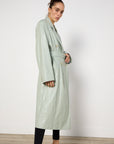 Source Unknown Faux Leather Mint Trench One Size Brand New Without Tags