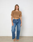 Lucy Folk Fringed Crop Top
