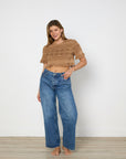 Lucy Folk Fringed Crop Top