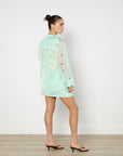 Oroton Mint Lace Shirt and Skirt Set