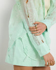 Oroton Mint Lace Shirt and Skirt Set