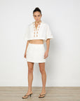 Shona Joy Birdie Scallop Top and Mini Skirt
