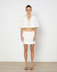 Shona Joy Birdie Scallop Top and Mini Skirt