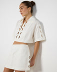 Shona Joy Birdie Scallop Top and Mini Skirt