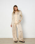 Solaqua Silk Classico Shirt and Gio Pants Set in Ecru