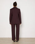 SIR. Pinstripe Three Piece Suit in Chocolate Brown