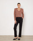 Scanlan Theodore Metallic Rose Gold Top