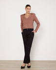Scanlan Theodore Metallic Rose Gold Top