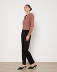 Scanlan Theodore Metallic Rose Gold Top