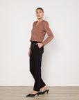 Scanlan Theodore Metallic Rose Gold Top
