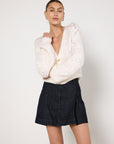 Aje Grooves Lace Stitch Cardigan