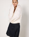 Aje Grooves Lace Stitch Cardigan