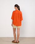 Luuda Bright Orange Shirt Size M Brand New With Tags