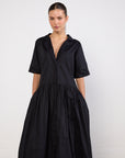 Solaqua Black Short Sleeve Maxi Dress