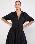 Solaqua Black Short Sleeve Maxi Dress