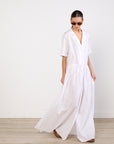 Solaqua White Short Sleeve Maxi Dress