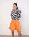 Luuda Striped Jersey Crop Top