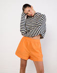 Luuda Striped Jersey Crop Top