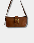 Rylan Baguette Bag in Cognac
