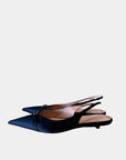 Scanlan Theodore Black Satin Slingbacks