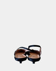 Scanlan Theodore Black Satin Slingbacks