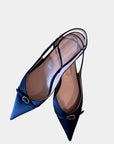 Scanlan Theodore Black Satin Slingbacks