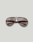 BOTTEGA VENETA Sardine Gold Aviator Sunglasses
