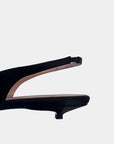 Scanlan Theodore Black Satin Slingbacks