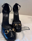 Gucci Horsebit Ankle Strap Pumps