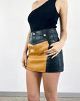 Coach Leather Mini Skirt