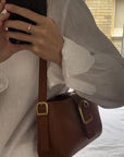 Rylan Baguette Bag in Cognac